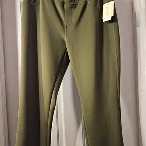 Olive Green Stretch Pants Size Large